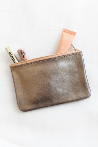 Leather Zip Pouch