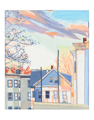 "Cambridge Winter Light" New England Signed Giclee Print