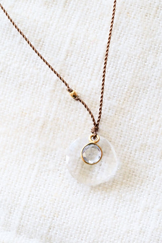 Quartz + Sapphire Necklace
