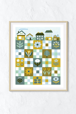 Quilty Landscape Print