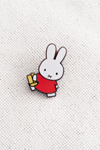 Rabbit Running Enamel Pin