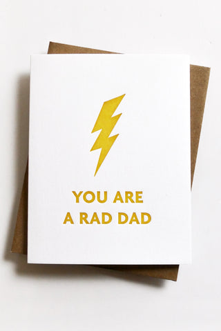 Rad Dad Lightning Greeting Card
