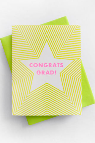 Radiating Superstar "Congrats Grad!" Greeting Card