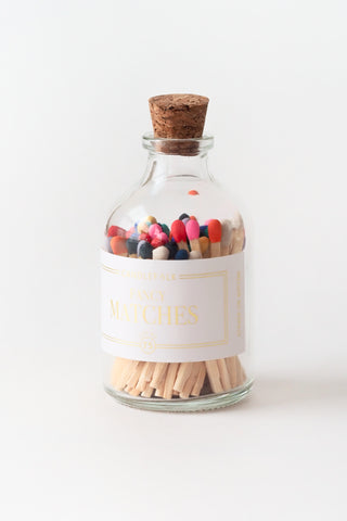 Glass Apothecary Match Bottle