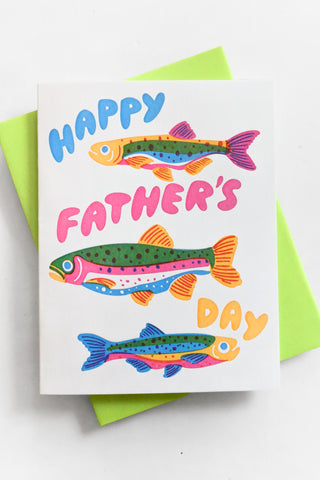 Rainbow Trout Father's Day Greeting Card