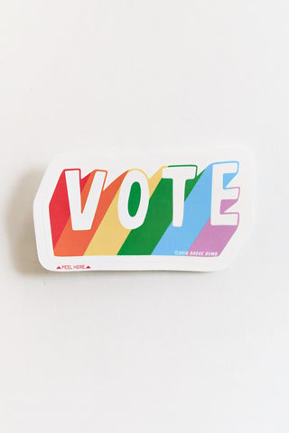 Rainbow Vote Vinyl Sticker