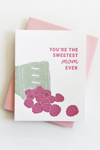 Raspberries Mom Greeting Card