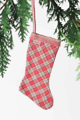 Red Checker Stocking Ornament