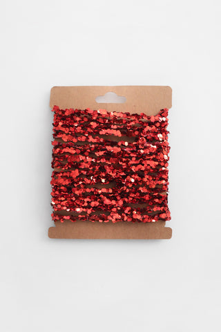 Red Glitter Garland String