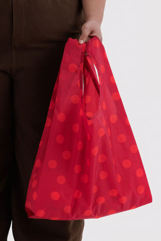 Red Polka Dot Standard Baggu Tote