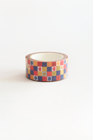 Red/Blue/Yellow Grid Washi Tape
