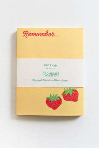 Remember Strawberry, Risograph A2 Notepad