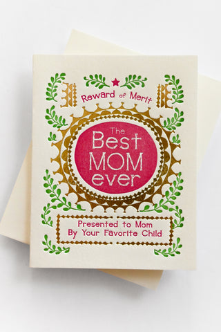 Reward of Merit Mother's Day Greeting Card