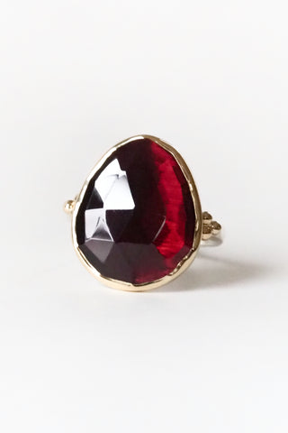 Rhodolite Marquis Ring