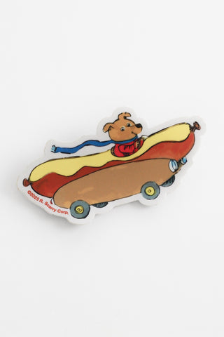 Richard Scarry Hot Dog Vinyl Sticker