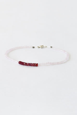 Rose Quartz + Sapphire Bracelet