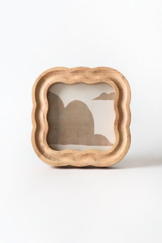 Rubberwood Scalloped Photo Frame