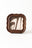 Rubberwood Walnut Scalloped