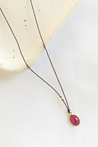 Ruby 18k Necklace