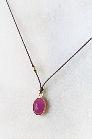 Ruby 18k Necklace