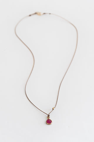 Ruby Teardrop Necklace