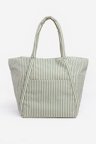Sage Stripe Cloud Bag Tote