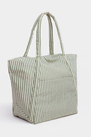 Sage Stripe Cloud Bag Tote
