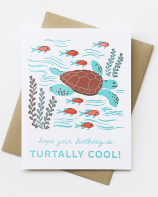 Sea Turtle Birthday Greeting Card