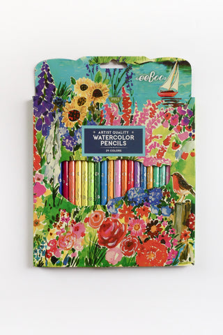 Seaside Garden 24 Watercolor Pencils