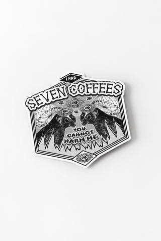 Seven Coffees Vinyl Sticker