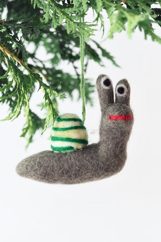 Handmade Shelby the Snail Ornament