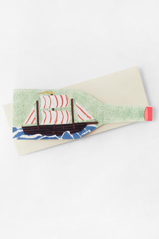 Ship in a Bottle Greeting Card
