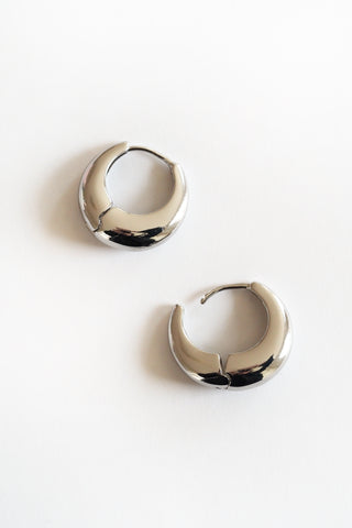 Silver Chubby Dome Hoops