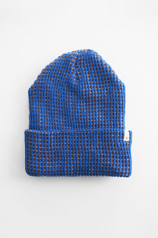 Simple Cobalt Grid Beanie