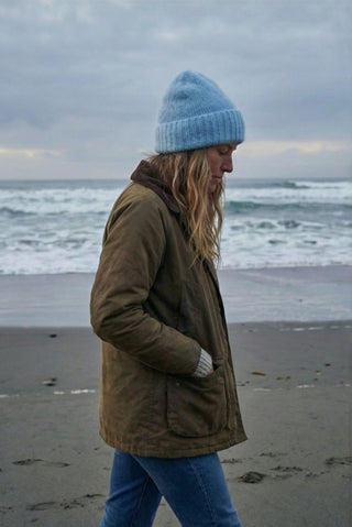 Sky Blue Mohair Beanie