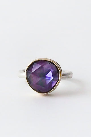 Small Asymmetrical Amethyst Ring