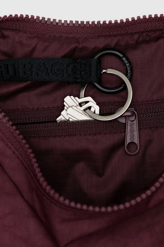 Small Mahogany Crescent Bag