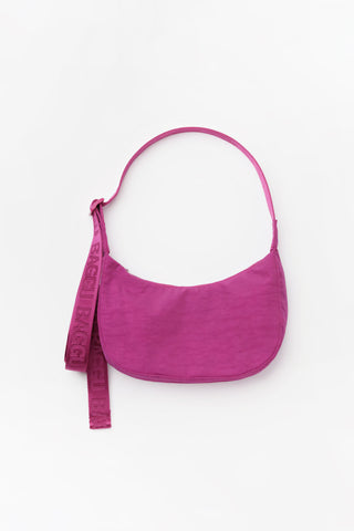 Small Nylon Crescent Bag - Deep Fuchsia