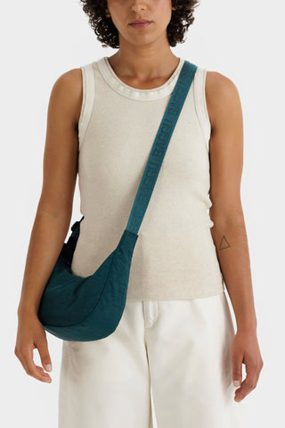 Small Nylon Crescent Bag - Deep Sea