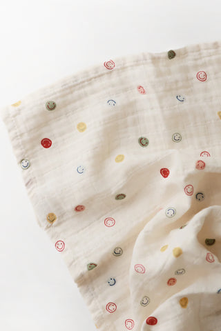 Smiley Face Cotton Swaddle