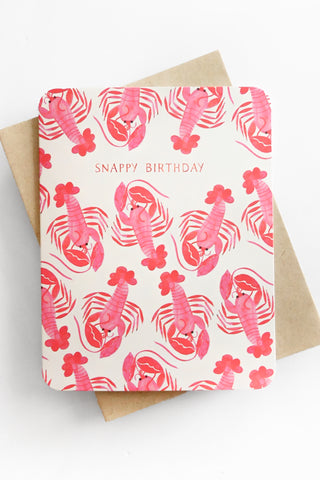 Snappy Lobsters Birthday Greeting Card