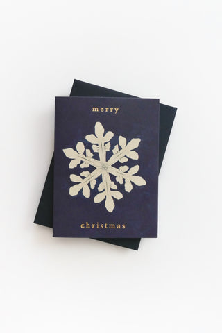 Snowflake Merry Christmas Mini Greeting Card