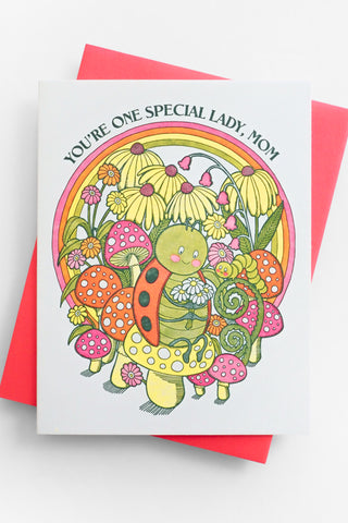 Special Ladybug Mom Greeting Card