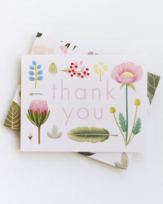 Assorted Botanical Thank You Greeting Card