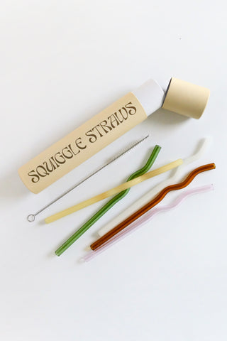 Squiggle Glass Straws