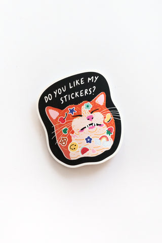 Stickers on the Cat Vinyl Sticker