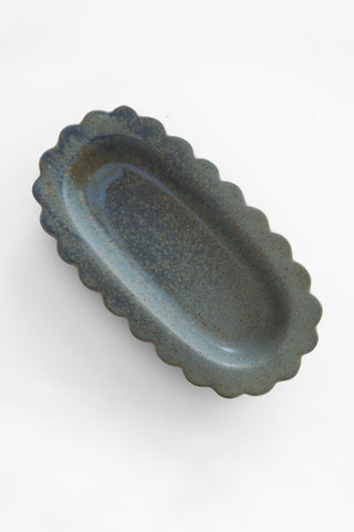 Stoneware Scalloped Platter