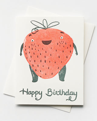 Strawberry Birthday Greeting Card