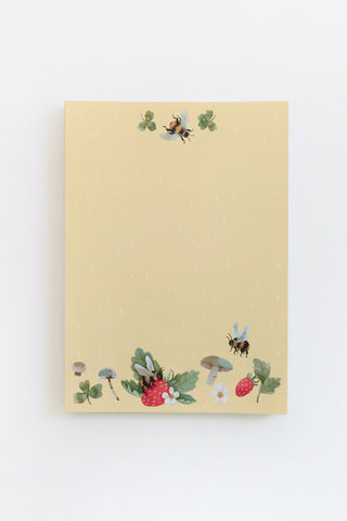 Strawberry Bumble Bee Note Pad