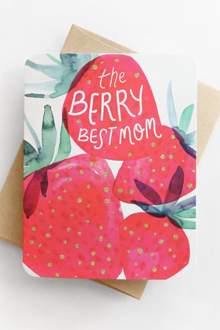 Strawberry Mom Mother's Day Greeting Card